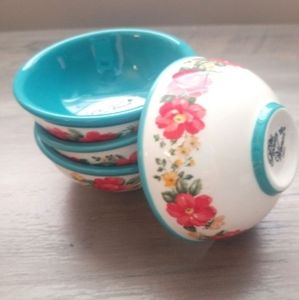 Pioneer Woman Vintage Floral Dipping Bowls Lot of 4